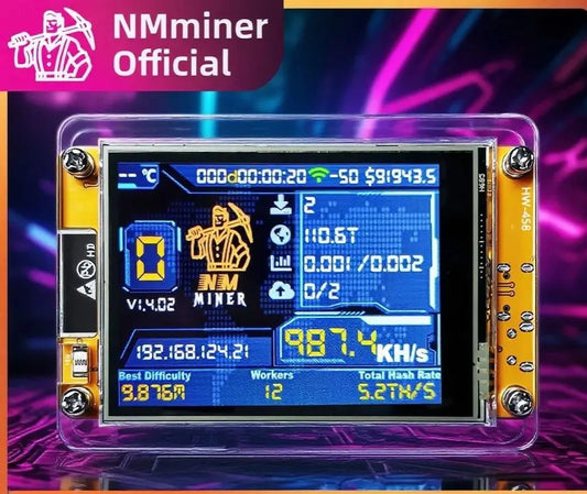 NMMiner NerdMiner V2 Hashrate Lucky Miner ESP32 2.8 inch Smart Display Crypto Solo Lottery 960KH/s Bitcoin ESP32-2432S028R DROOM