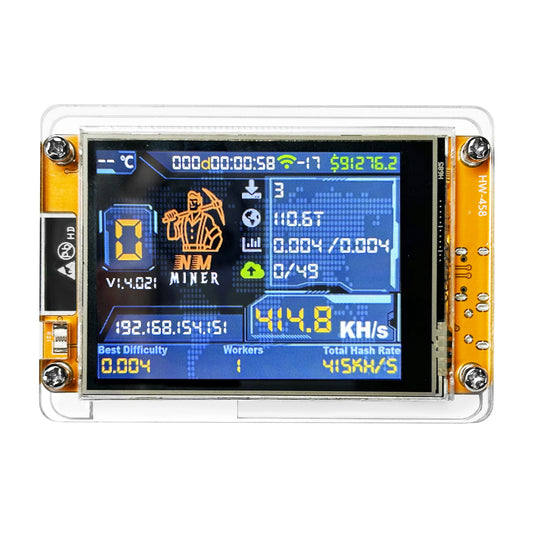 NMMiner NerdMiner V2 Hashrate Lucky Miner ESP32 2.8 inch Smart Display Crypto Solo Lottery 960KH/s Bitcoin ESP32-2432S028R DROOM